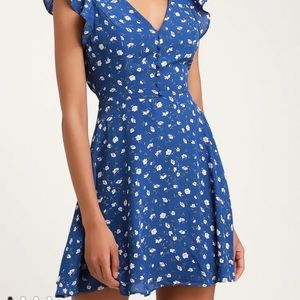 Blue Floral Dress - with tags never worn